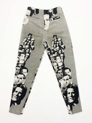 Jean Paul Gaultier F/W 1992 face print pants — JAMES VELORIA Jean Paul Gaultier F/W 1992 face print pants — JAMES VELORIA